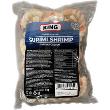 Surimi shrimp 1kg king (paprika colour)