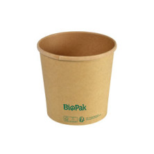 Biopak 750ml 117 x 117 x 110 mm Ronda Slim valkoinen kartonki/PLA kulho 35kpl