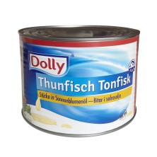 Dolly tonnikalapaloja auringonkukkaöljyssä 1705/1260g